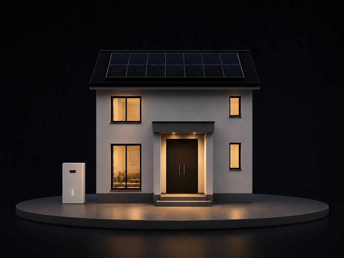 i-Power エネルギーフロー図 夜モード（家のみ・D2 Warm Paper）